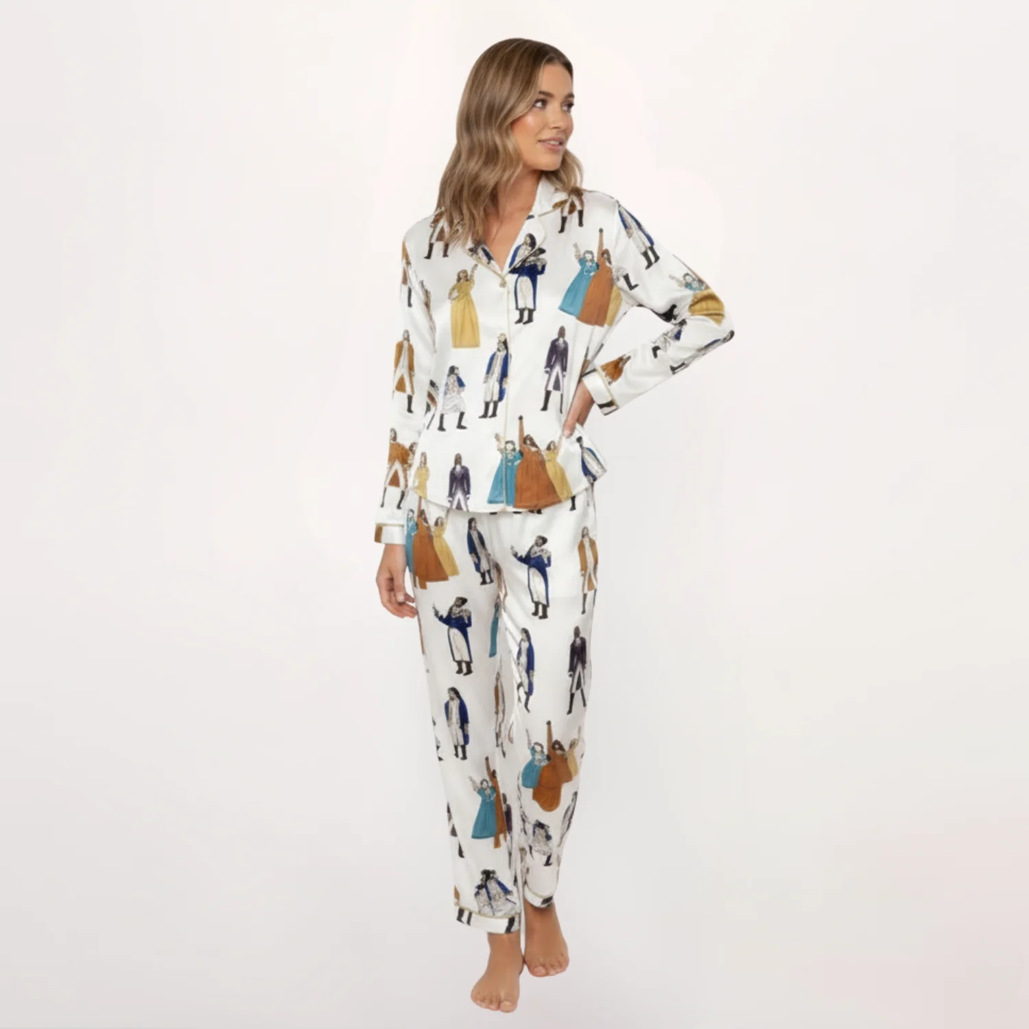 Ceylan Women’s Pajama Set with Hamilton Broadway Print - Image 3