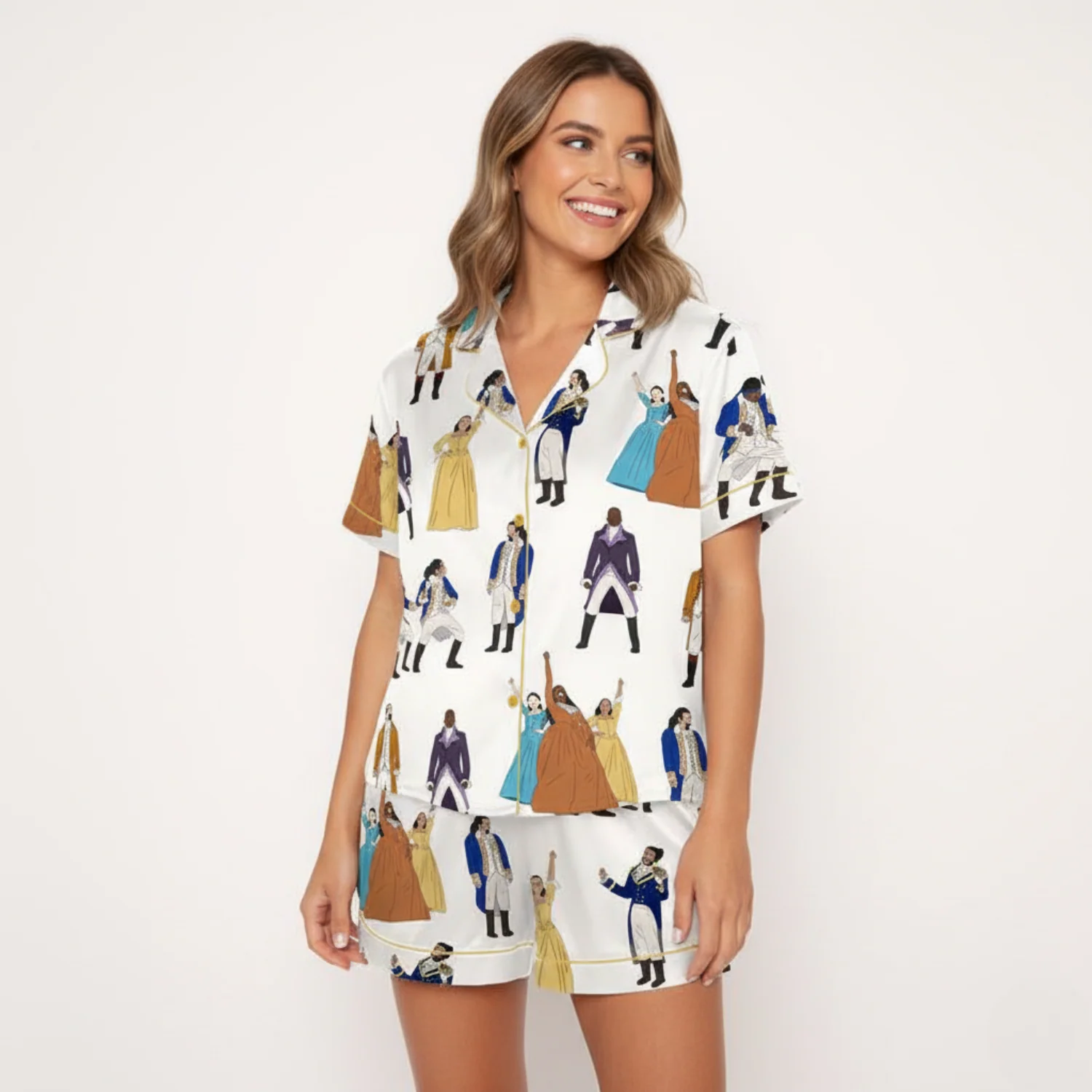Ceylan Women’s Pajama Set with Hamilton Broadway Print - Image 5