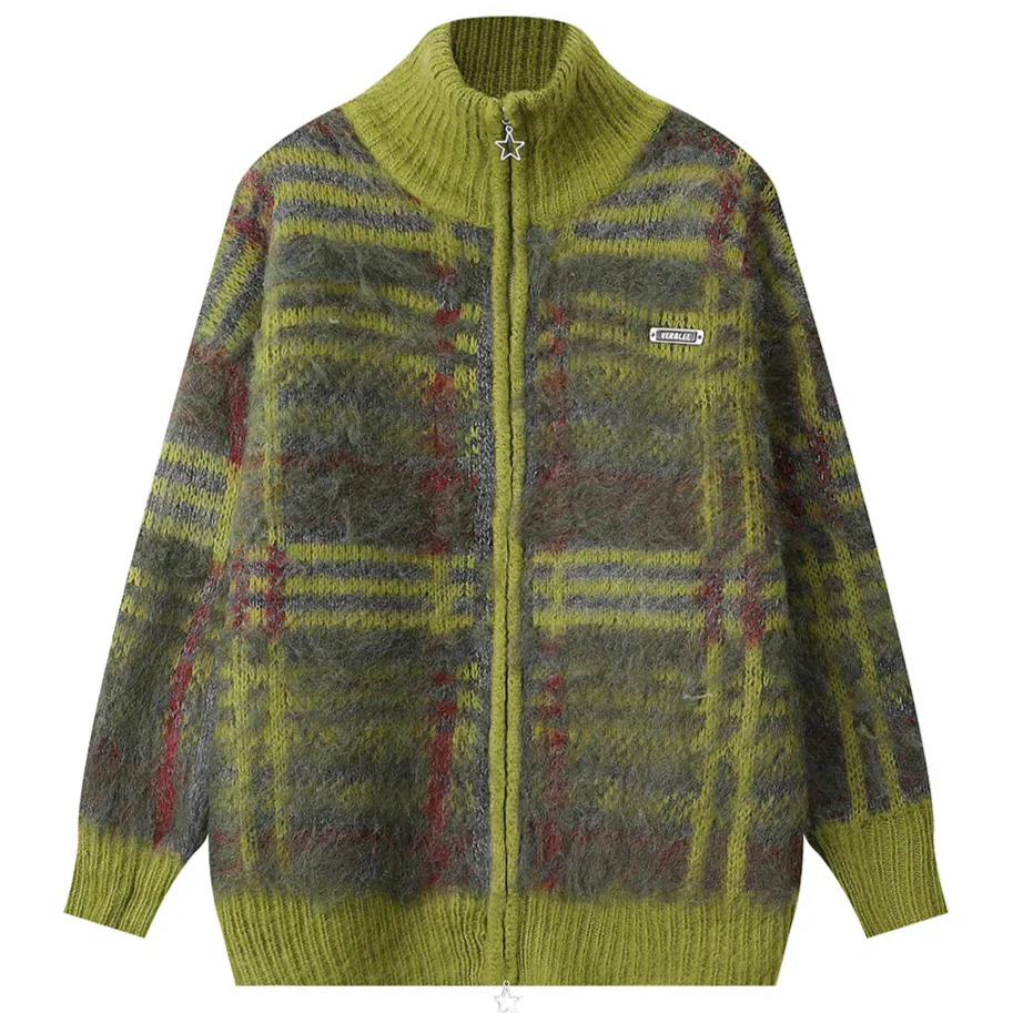 Ceylan Women’s Plaid Fuzzy Fleece Zip Up Winter Jacket - Image 3