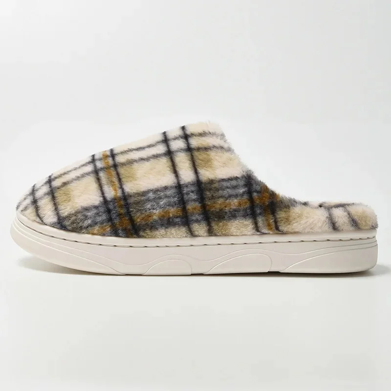 Ceylan Women’s Plaid House Slippers Warm Fleece Scuffs - Image 3