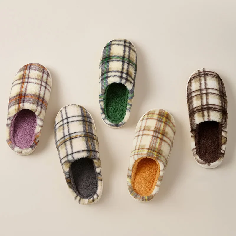 Ceylan Women’s Plaid House Slippers Warm Fleece Scuffs - Image 8