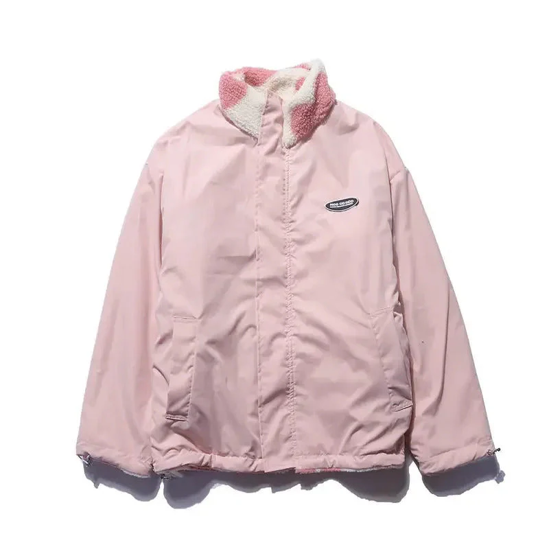 Ceylan Women¡¯s Reversible Heart Fleece Jacket Oversized - Image 6