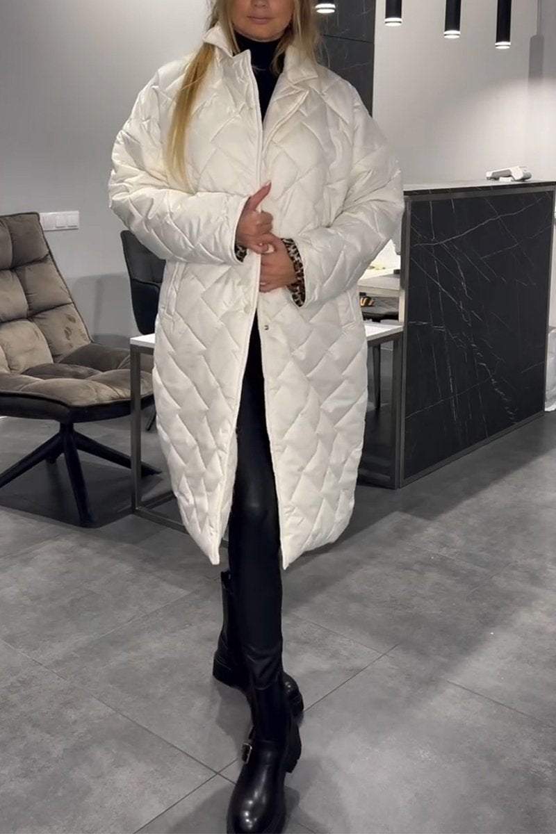 Ceylan Women¡¯s Reversible Quilted Coat with Leopard Print Lining - Image 3