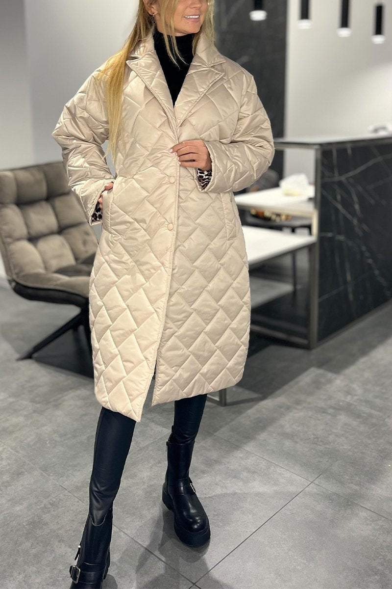 Ceylan Women¡¯s Reversible Quilted Coat with Leopard Print Lining - Image 5