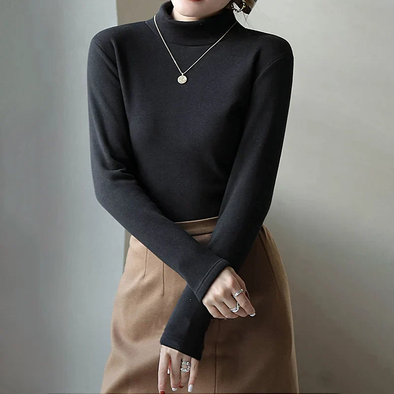 Ceylan Women¡¯s Ribbed Mock Neck Knit Top Contrast Trim - Image 4