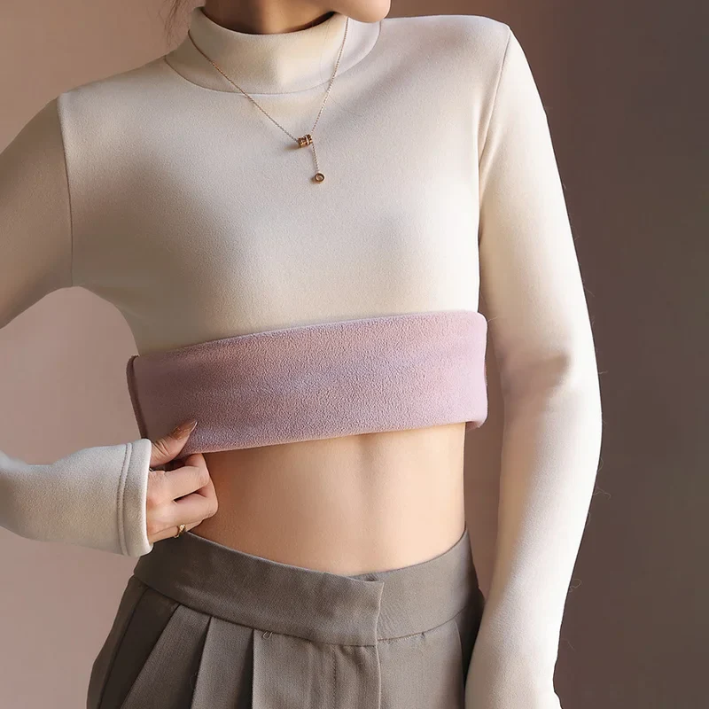 Ceylan Women¡¯s Ribbed Mock Neck Knit Top Contrast Trim - Image 6