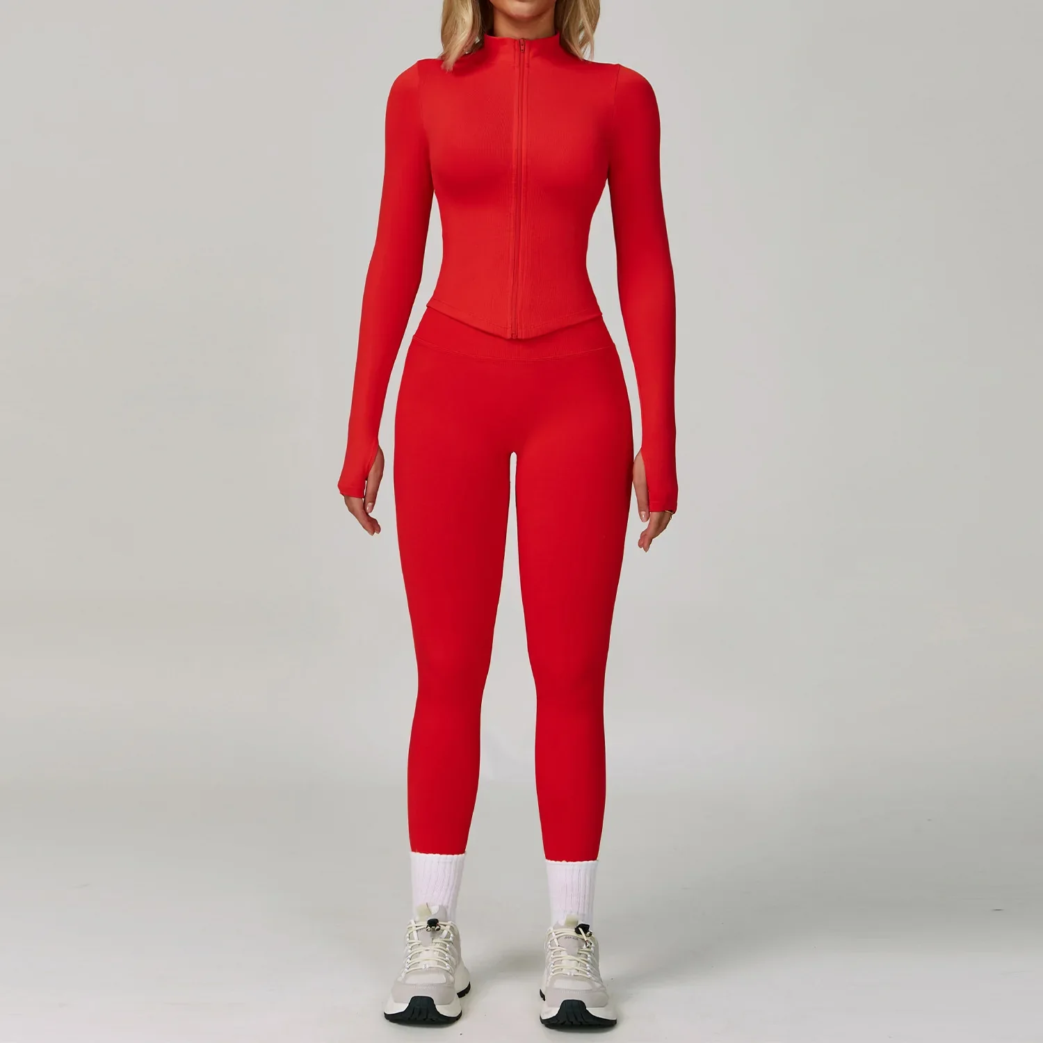 Ceylan  Women¡¯s Seamless High Waist Ribbed Yoga & Gym Set (3-Piece) - Image 2
