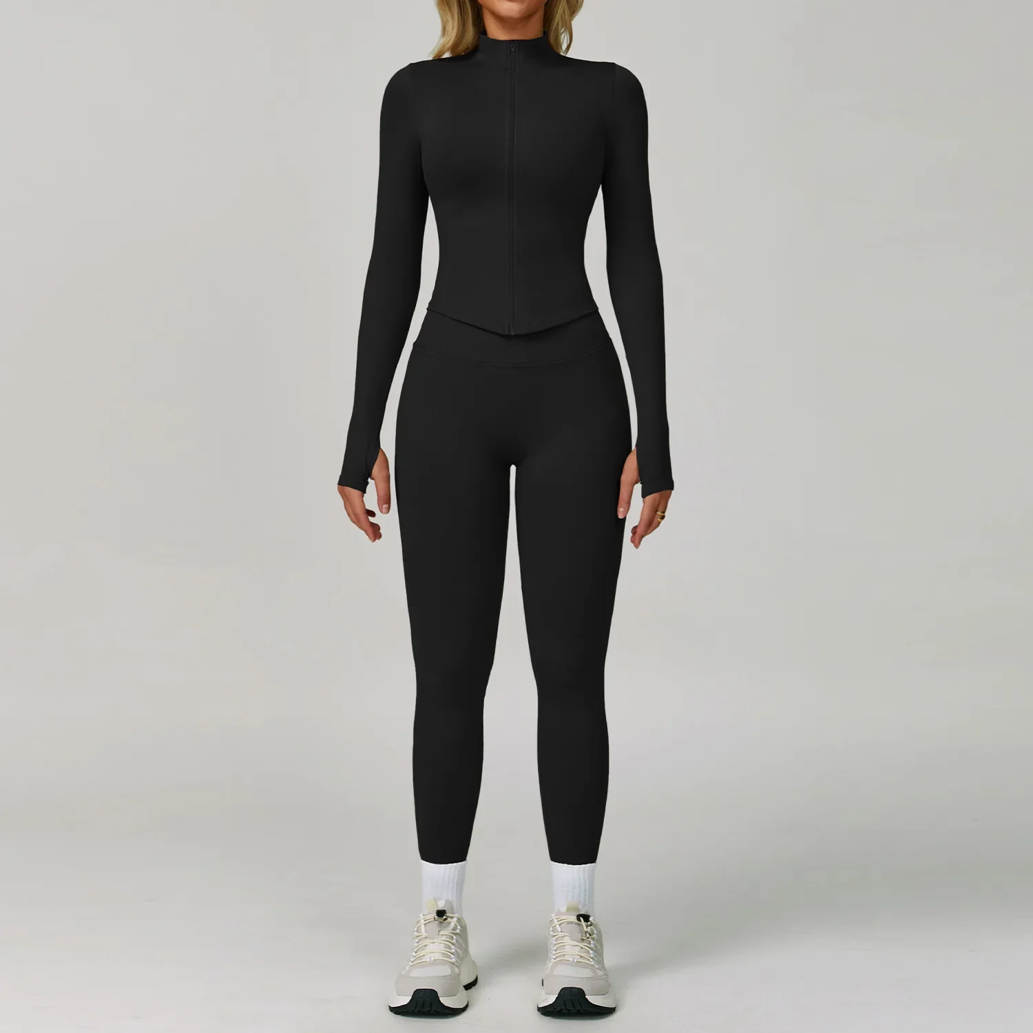 Ceylan  Women¡¯s Seamless High Waist Ribbed Yoga & Gym Set (3-Piece) - Image 3