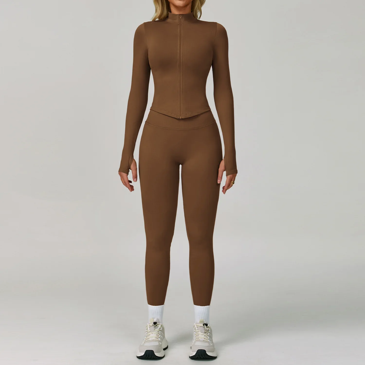 Ceylan  Women¡¯s Seamless High Waist Ribbed Yoga & Gym Set (3-Piece) - Image 4