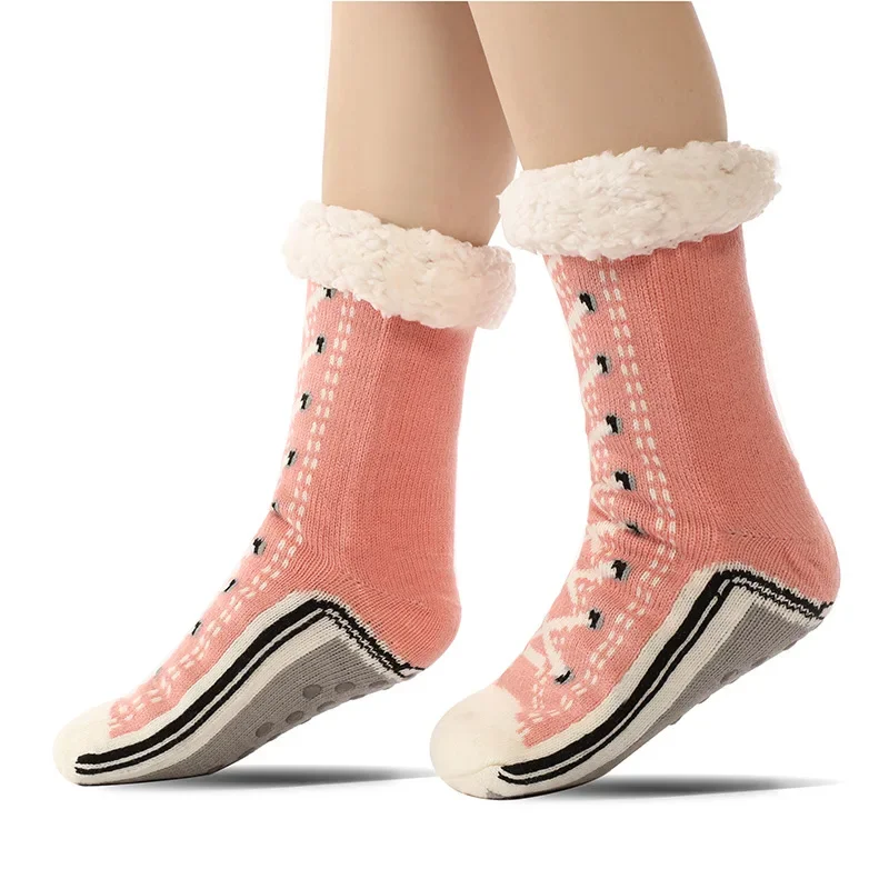 Ceylan Women’s Sherpa Lined Slipper Socks With Grippers - Image 7