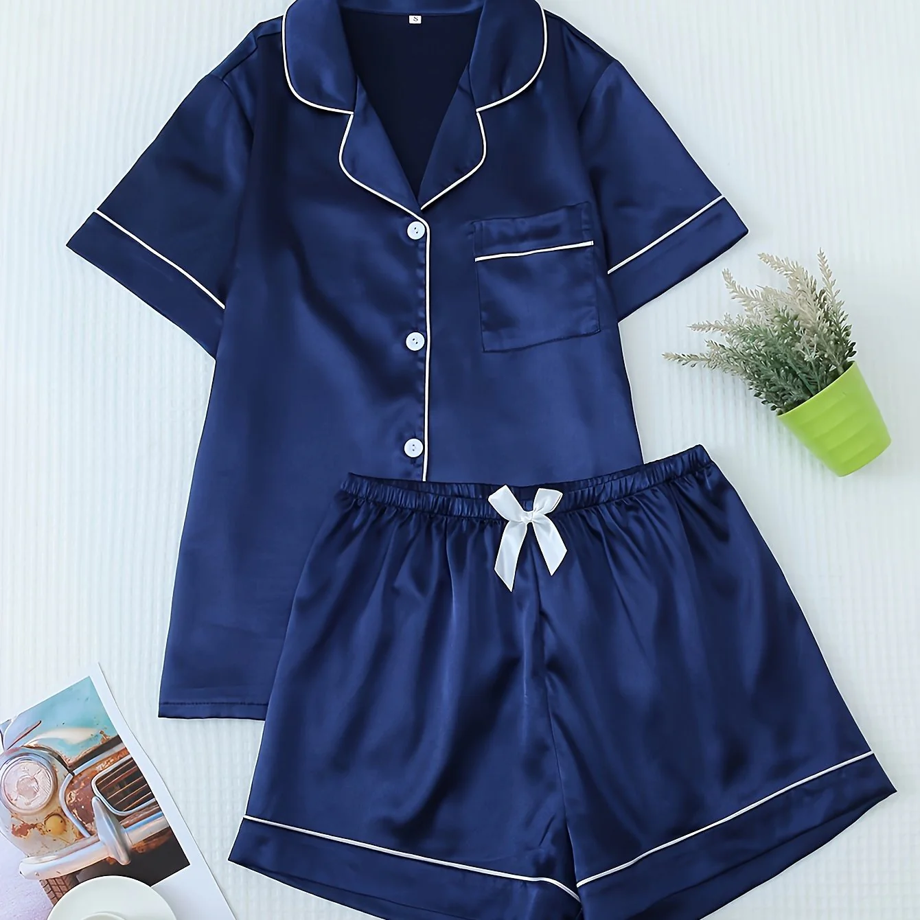 Ceylan Women’s Short Satin Pajama Set & Loungewear - Image 11