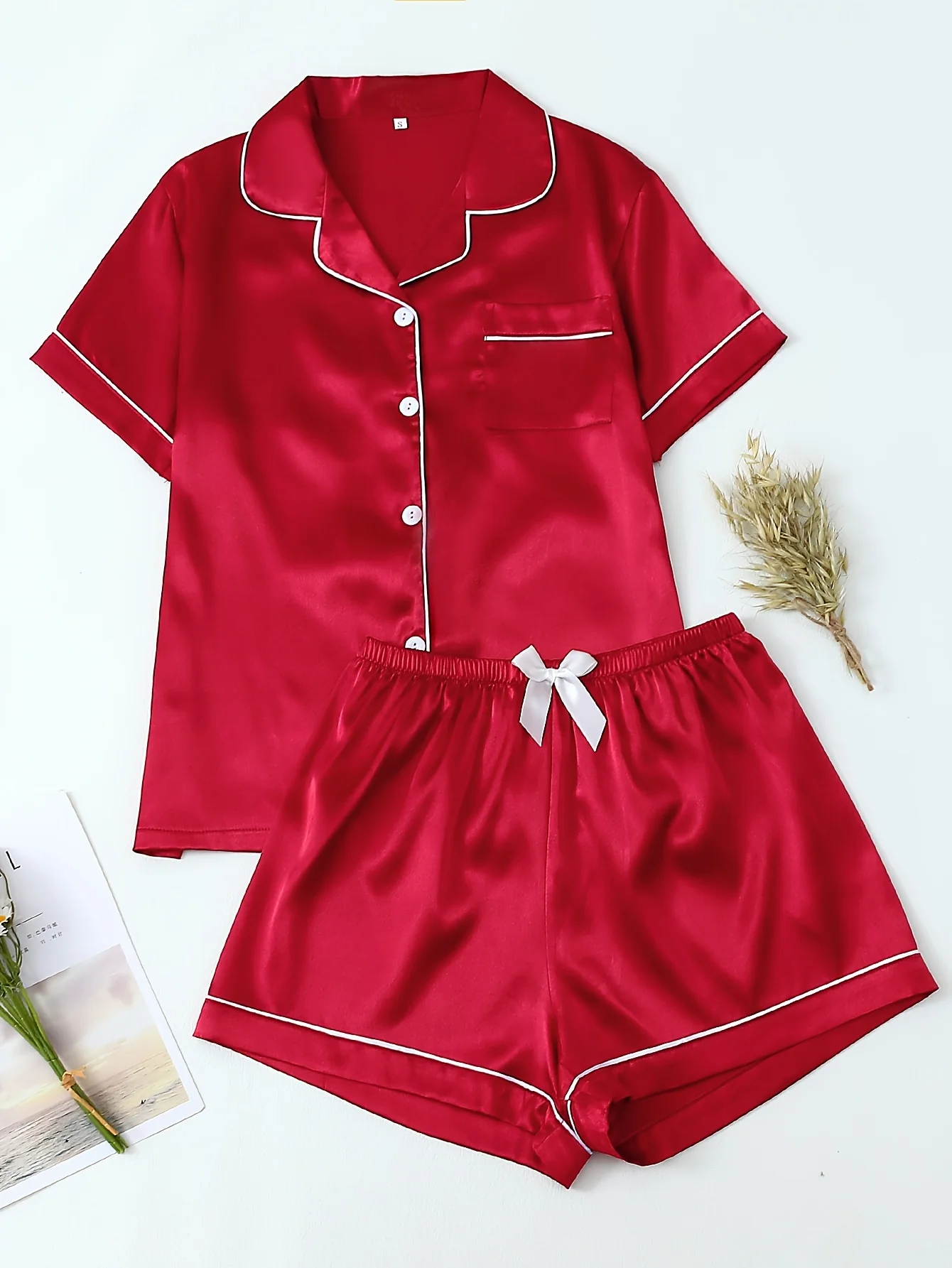 Ceylan Women’s Short Satin Pajama Set & Loungewear - Image 5