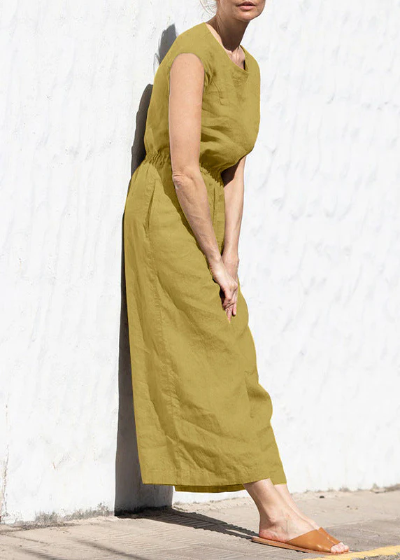 Ceylan Women's Sleeveless Wide Leg Jumpsuit with High Elastic Waist - Image 11