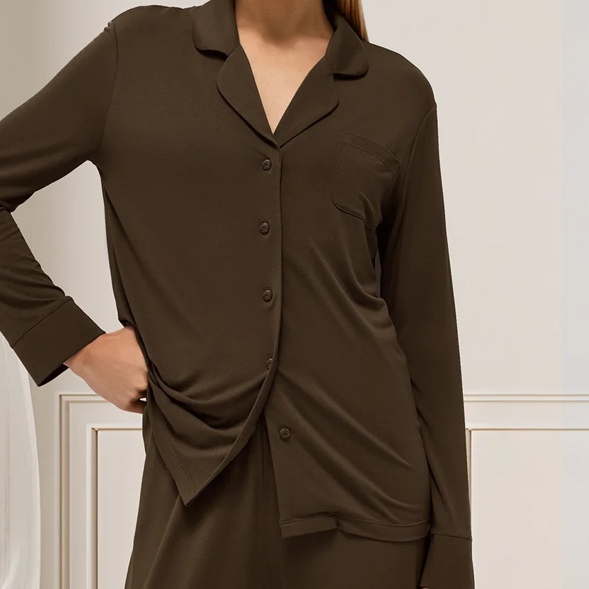 Ceylan Women’s Soft Jersey Pajama Set Button Down Sleepwear - Image 4