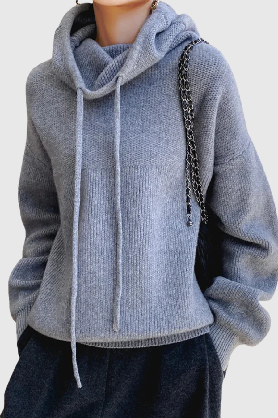 Ceylan Women’s Soft Knit Hoodie Oversized Lounge Sweater - Image 3