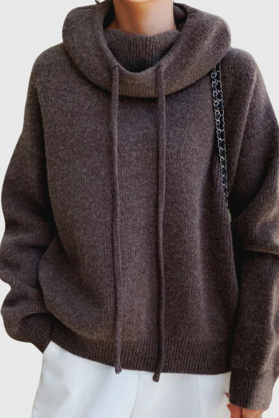 Ceylan Women’s Soft Knit Hoodie Oversized Lounge Sweater - Image 4
