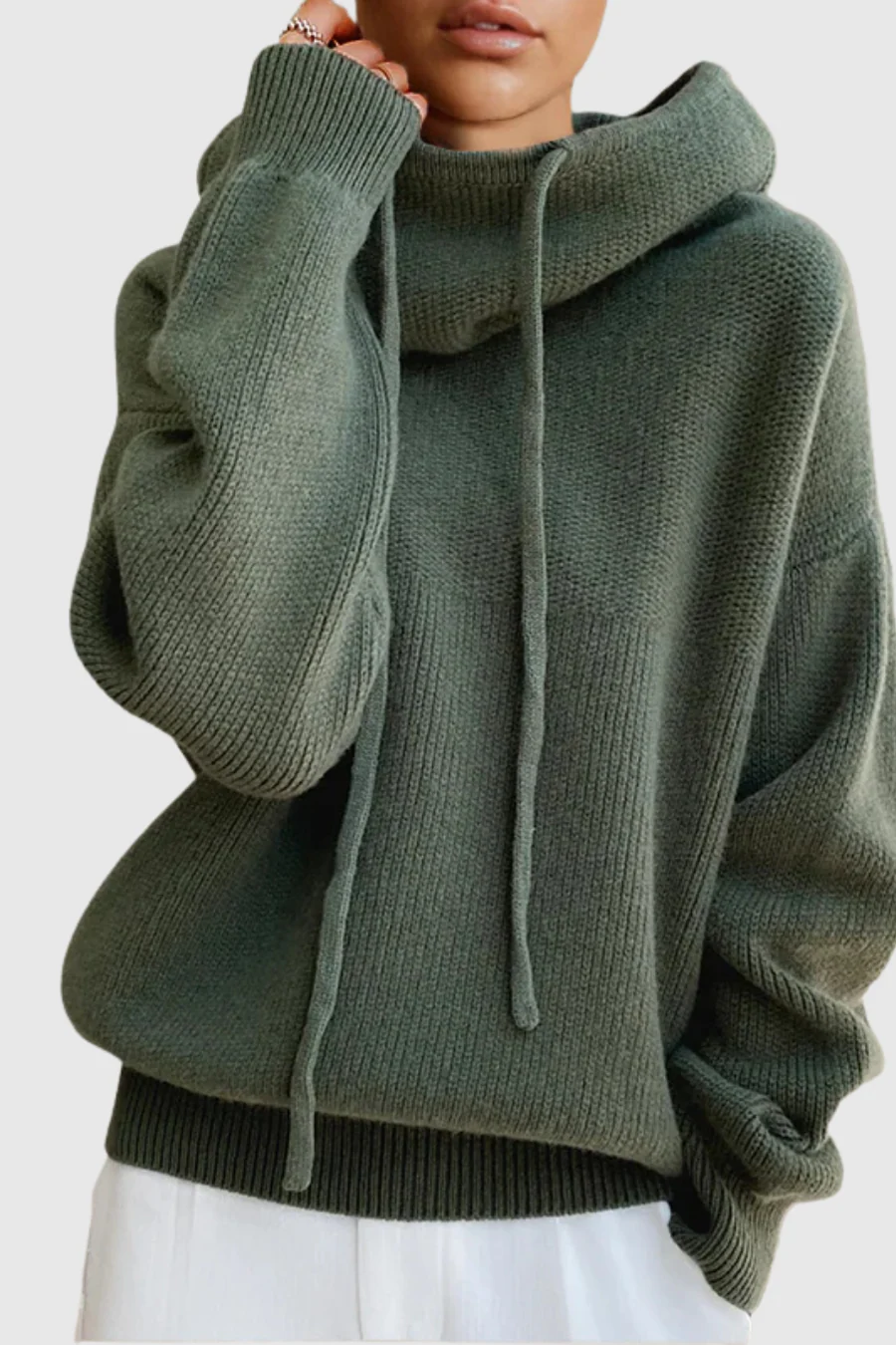 Ceylan Women’s Soft Knit Hoodie Oversized Lounge Sweater - Image 6
