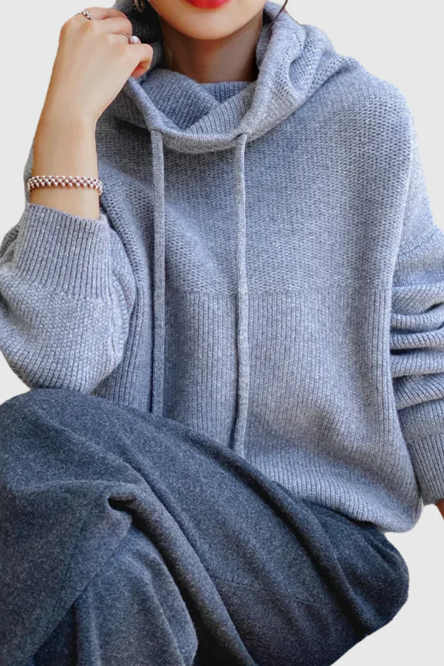 Ceylan Women’s Soft Knit Hoodie Oversized Lounge Sweater - Image 7
