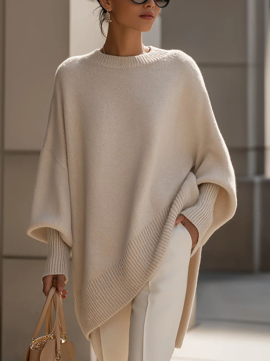 Ceylan Women¡¯s Oversized Tunic Sweater with Dolman Sleeves - Image 2