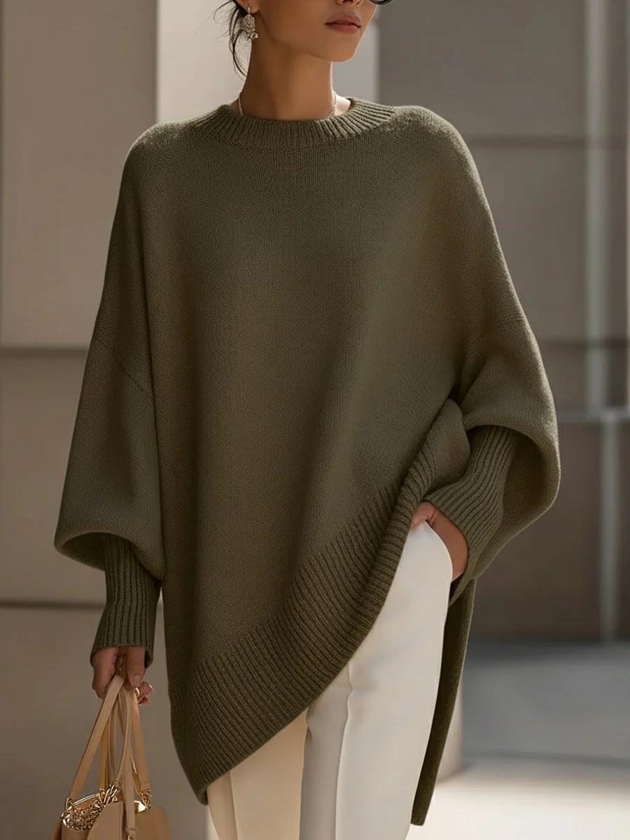 Ceylan Women¡¯s Oversized Tunic Sweater with Dolman Sleeves - Image 4