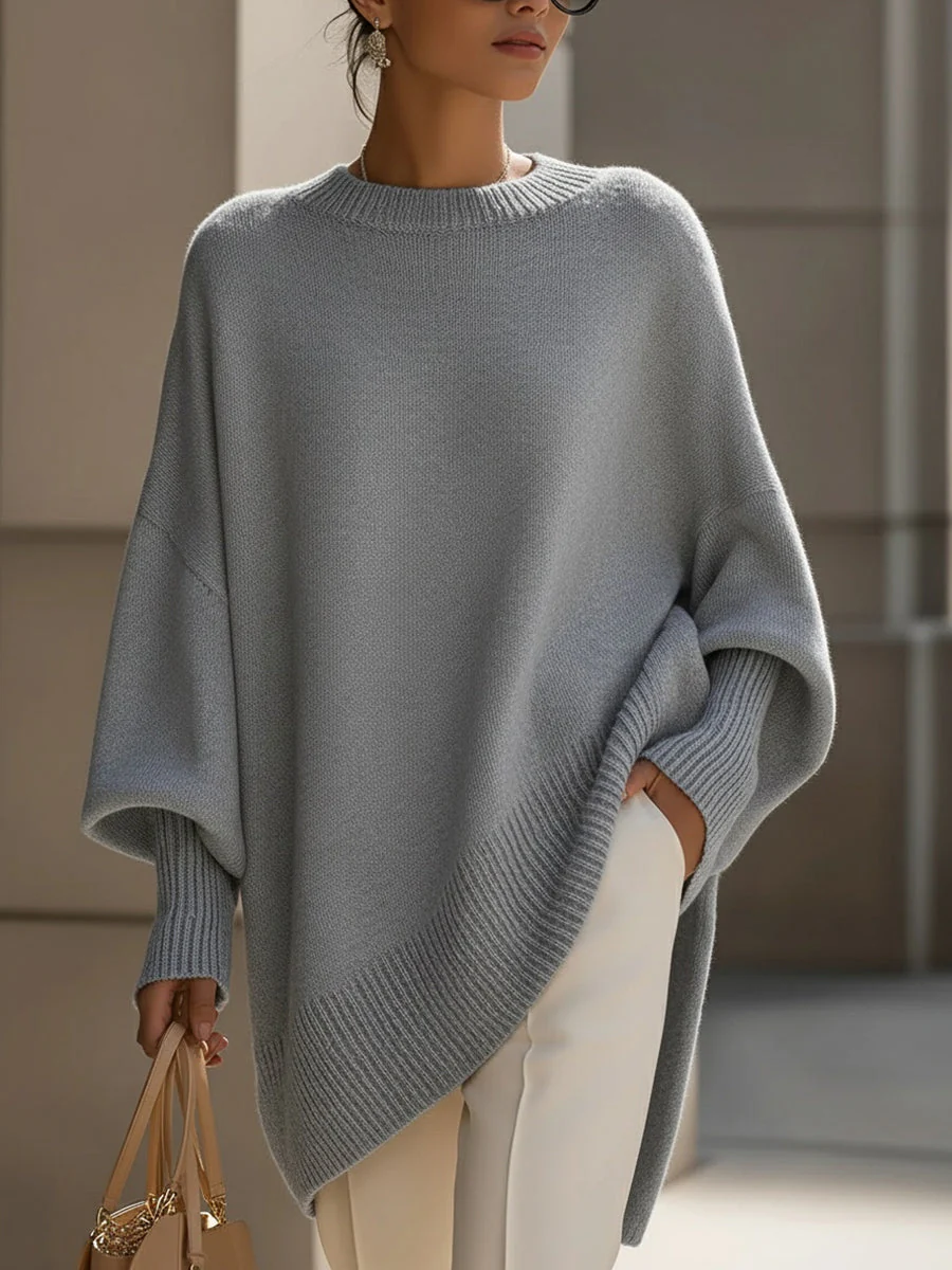 Ceylan Women¡¯s Oversized Tunic Sweater with Dolman Sleeves - Image 6