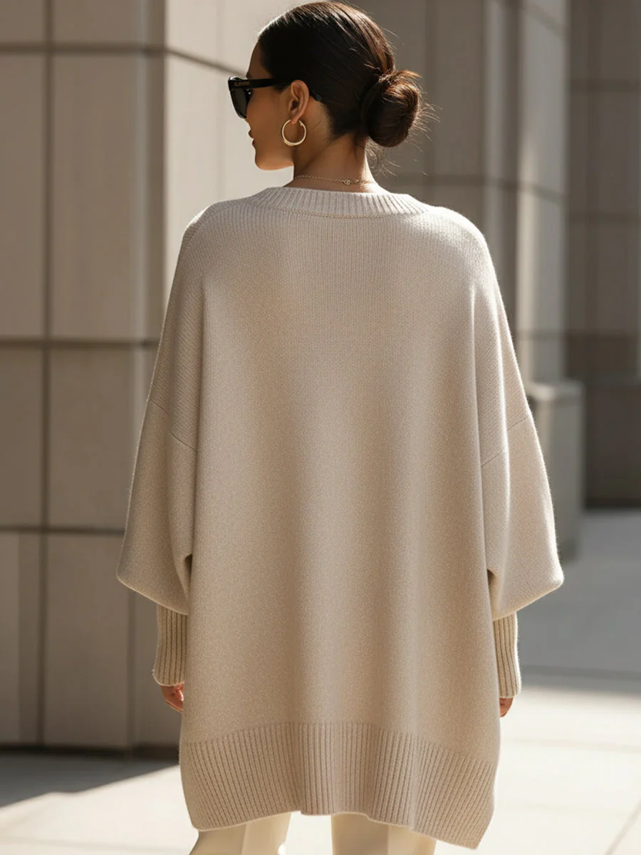Ceylan Women¡¯s Oversized Tunic Sweater with Dolman Sleeves - Image 8
