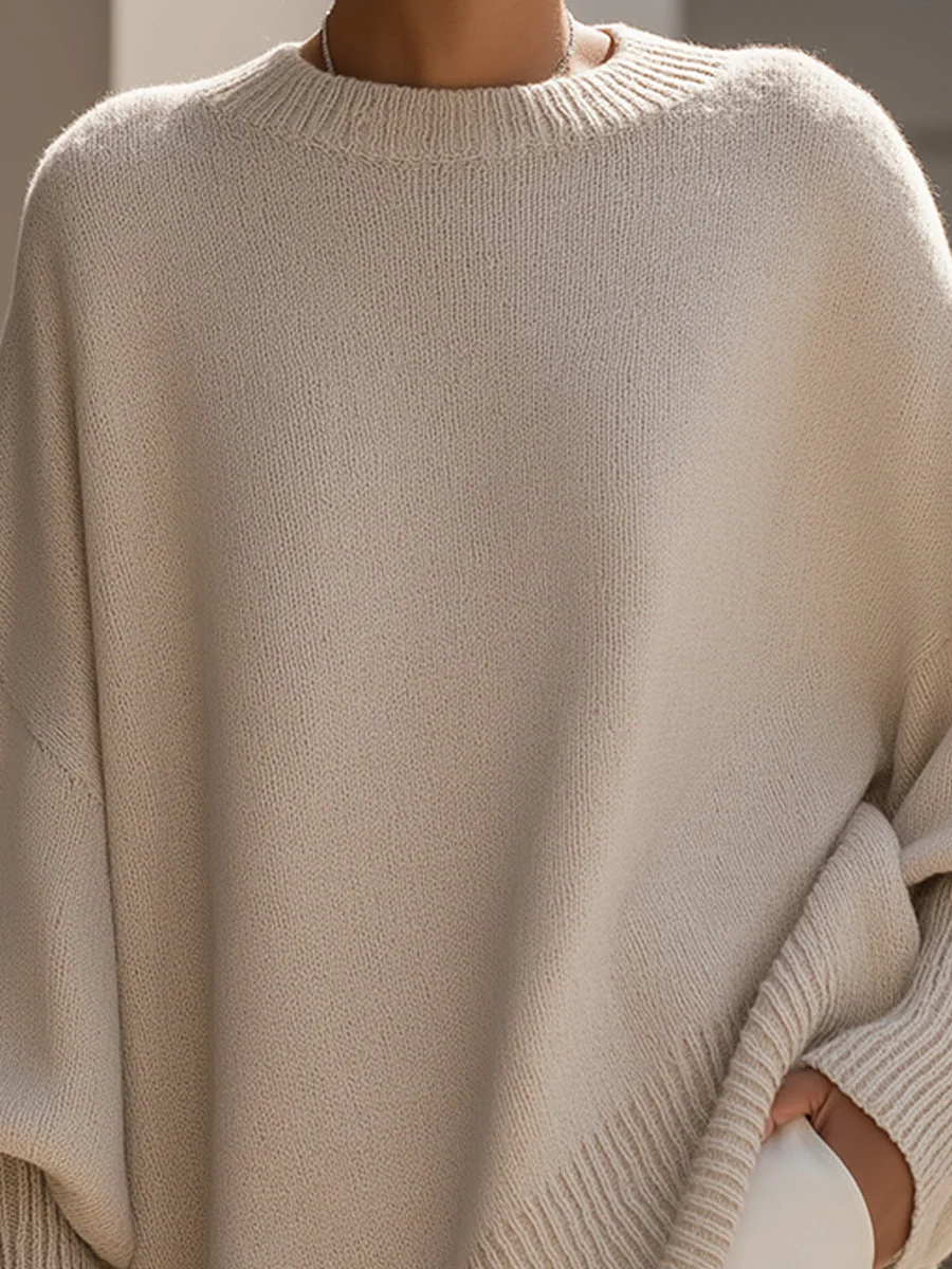 Ceylan Women¡¯s Oversized Tunic Sweater with Dolman Sleeves - Image 9