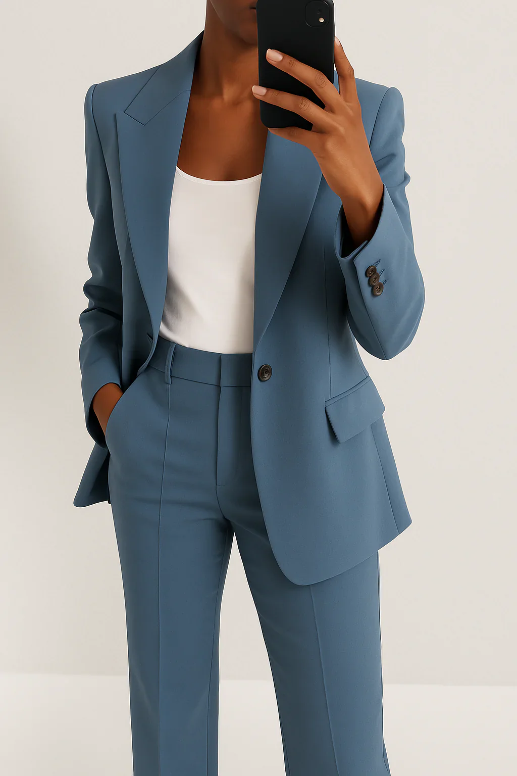 Ceylan Women¡¯s Structured Two Piece Blazer & Trouser Set - Image 2