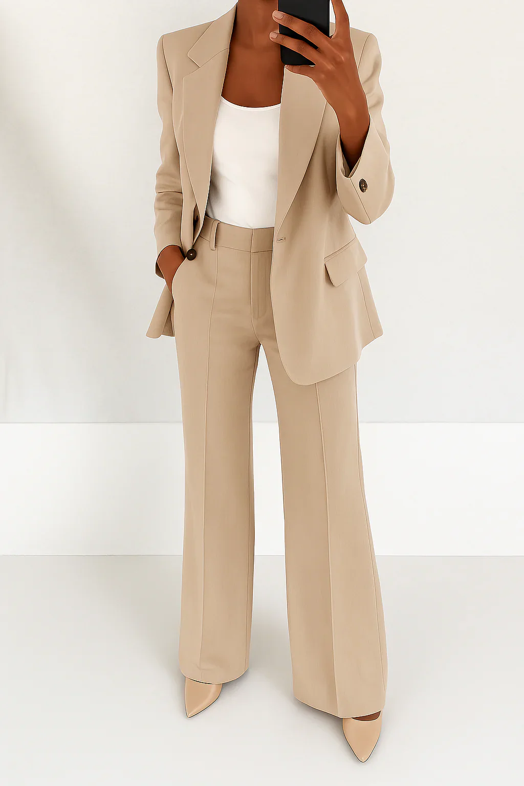 Ceylan Women¡¯s Structured Two Piece Blazer & Trouser Set - Image 4