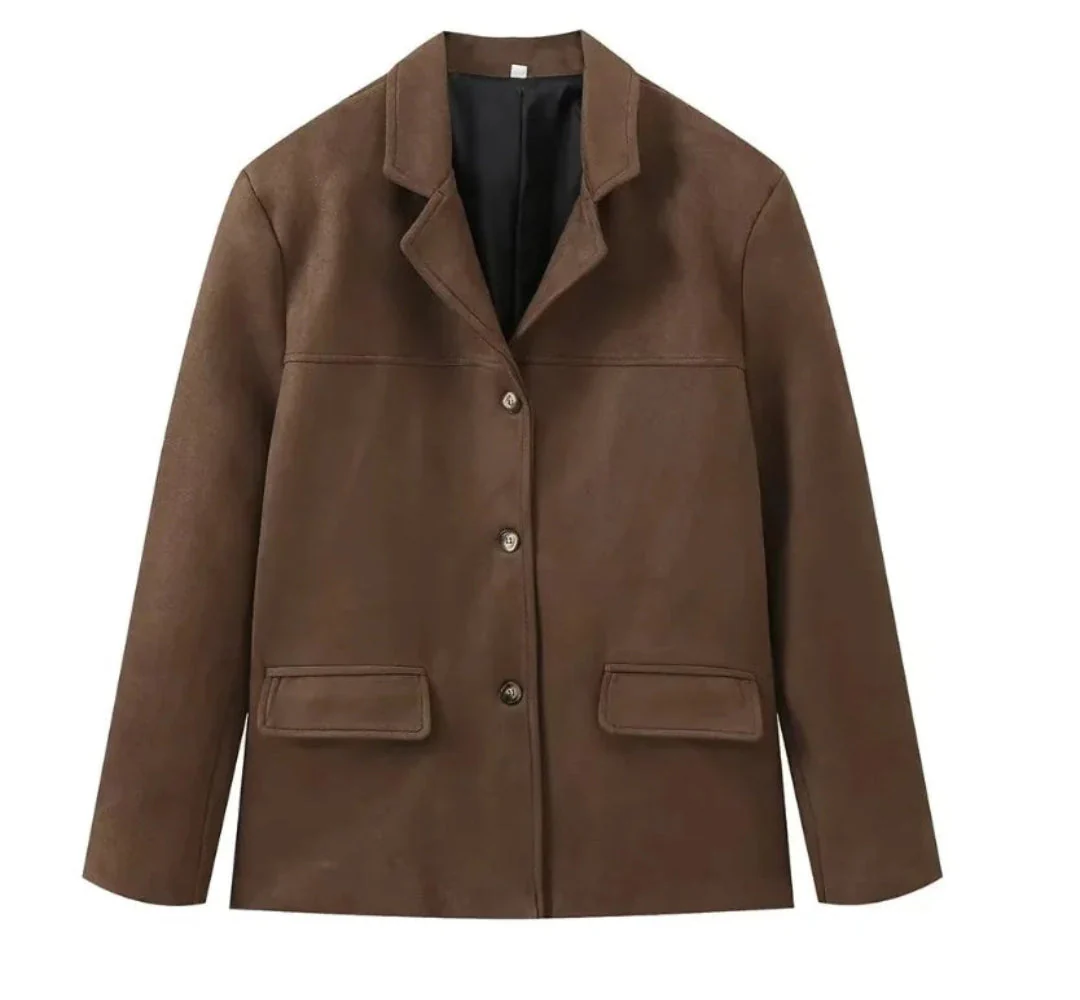 Ceylan Women’s Suede Blazer Jacket for Work - Image 7