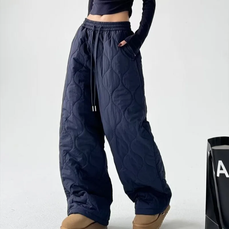 Ceylan Women¡¯s Warm Quilted Plaid Pants Elastic Waist - Image 5