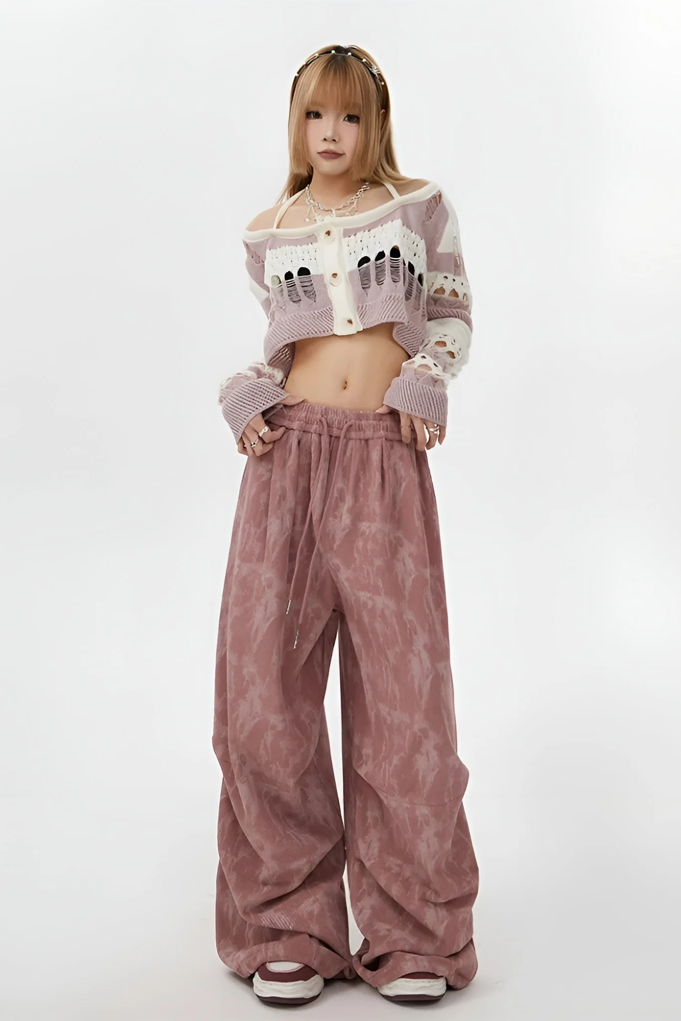 Ceylan Women’s Wide Leg Corduroy Pants High Waist Baggy Fit - Image 6