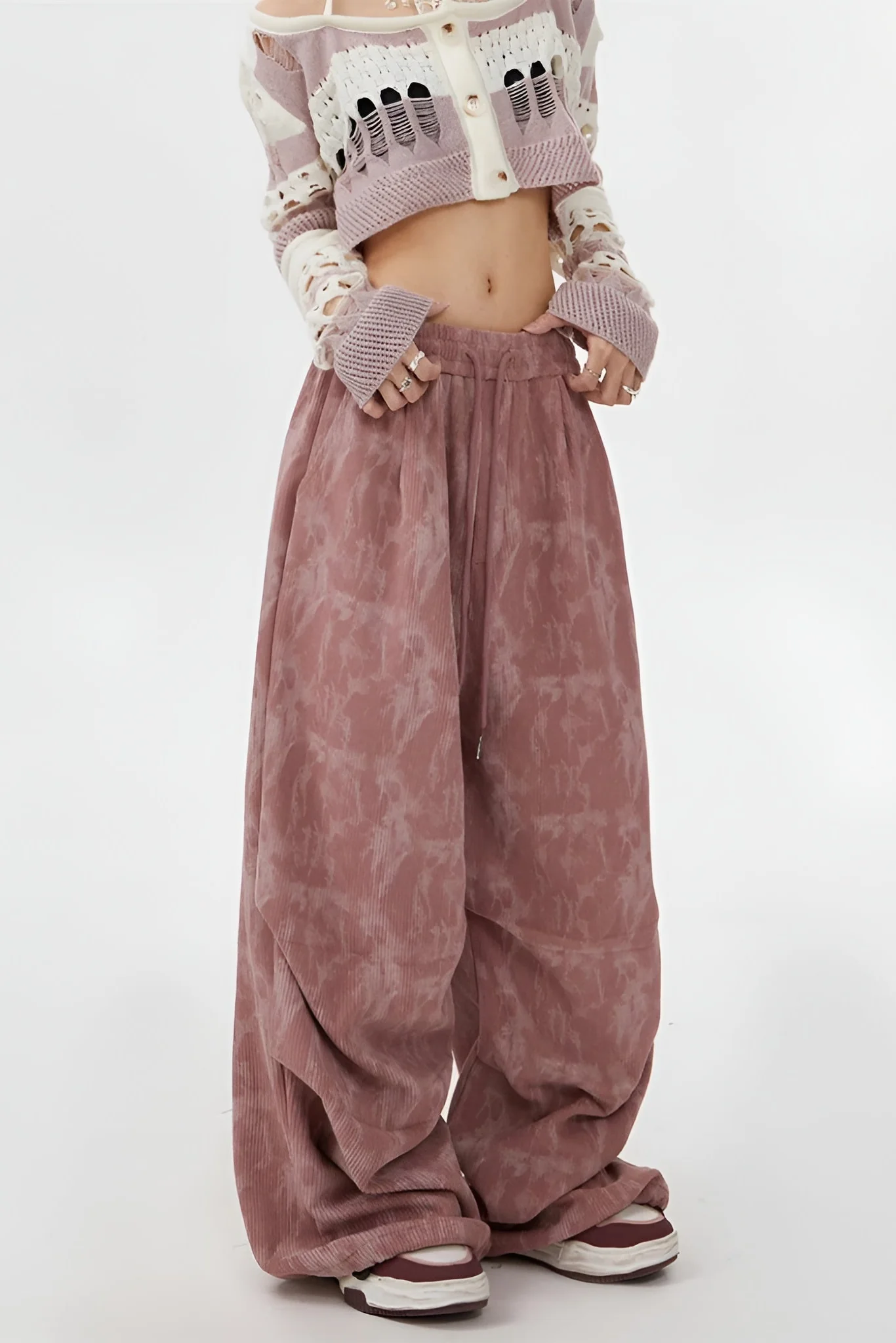 Ceylan Women’s Wide Leg Corduroy Pants Oversized Baggy Fit - Image 10