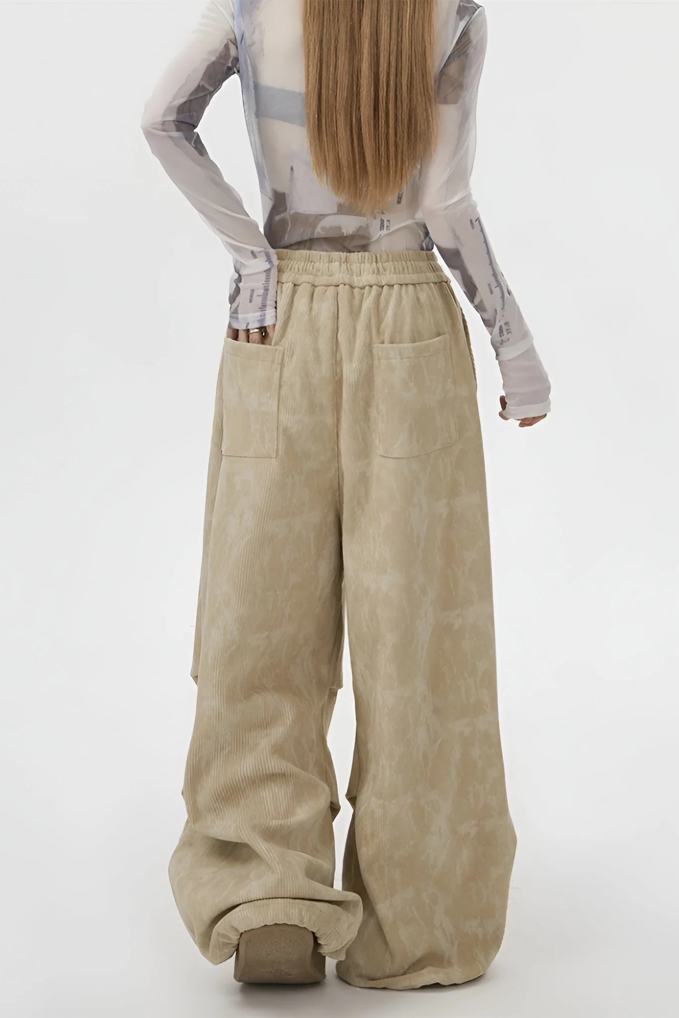Ceylan Women’s Wide Leg Corduroy Pants Oversized Baggy Fit - Image 11