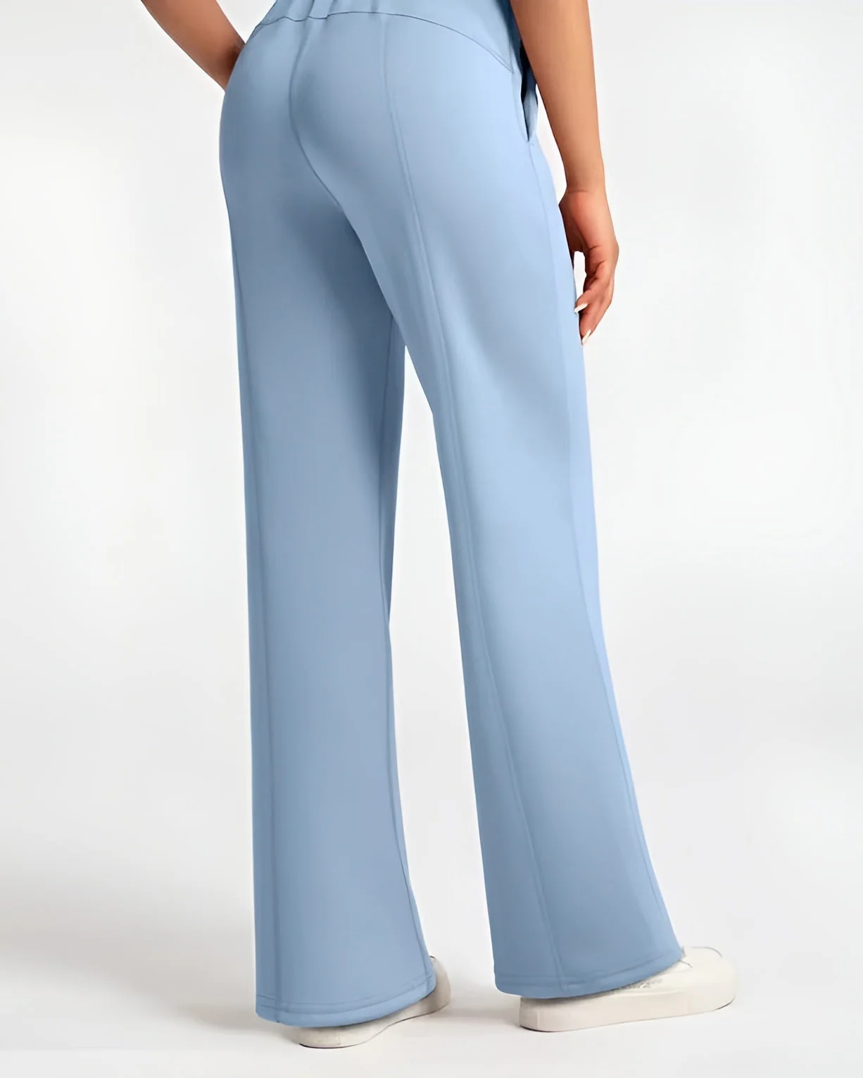 Ceylan Women’s Wide Leg Knit Pants Drawstring Waist - Image 3
