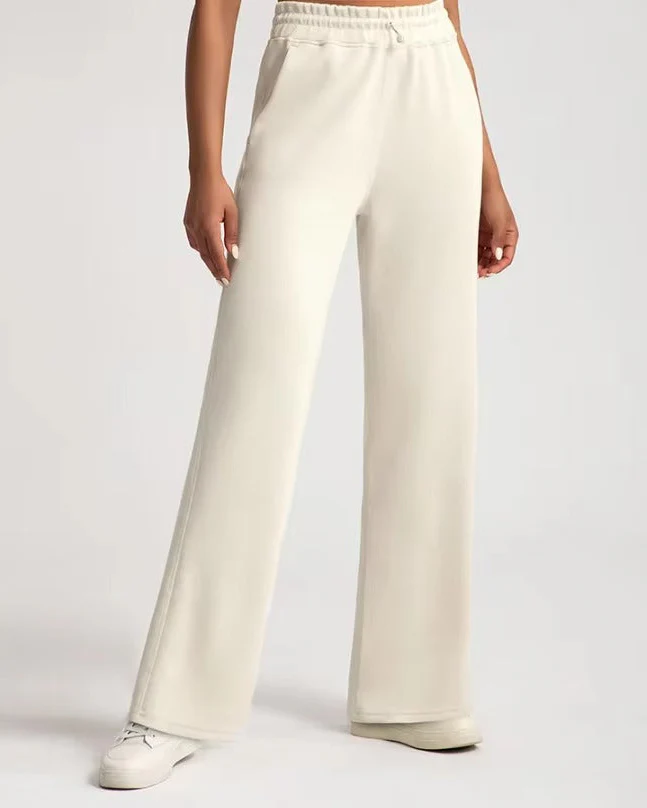 Ceylan Women’s Wide Leg Knit Pants Drawstring Waist - Image 7