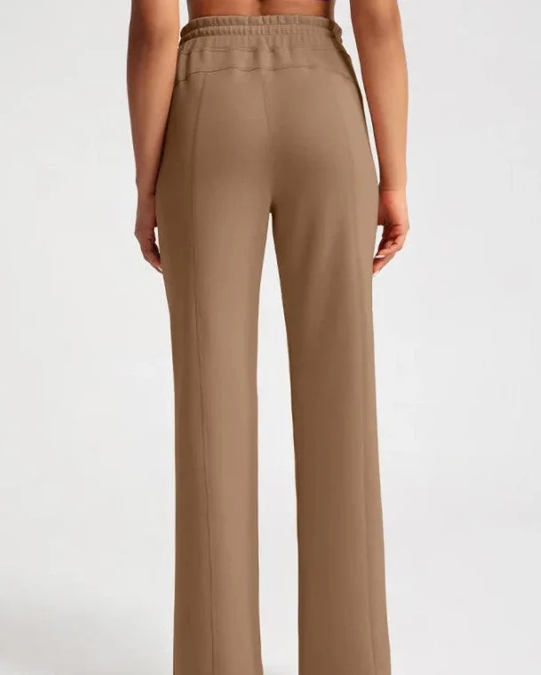 Ceylan Women’s Wide Leg Knit Pants Drawstring Waist - Image 8