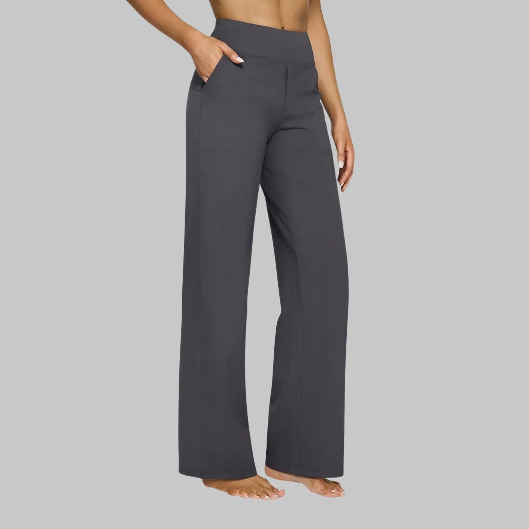 Ceylan Women¡¯s Wide Leg Trousers High Waist Stretch Fit - Image 3