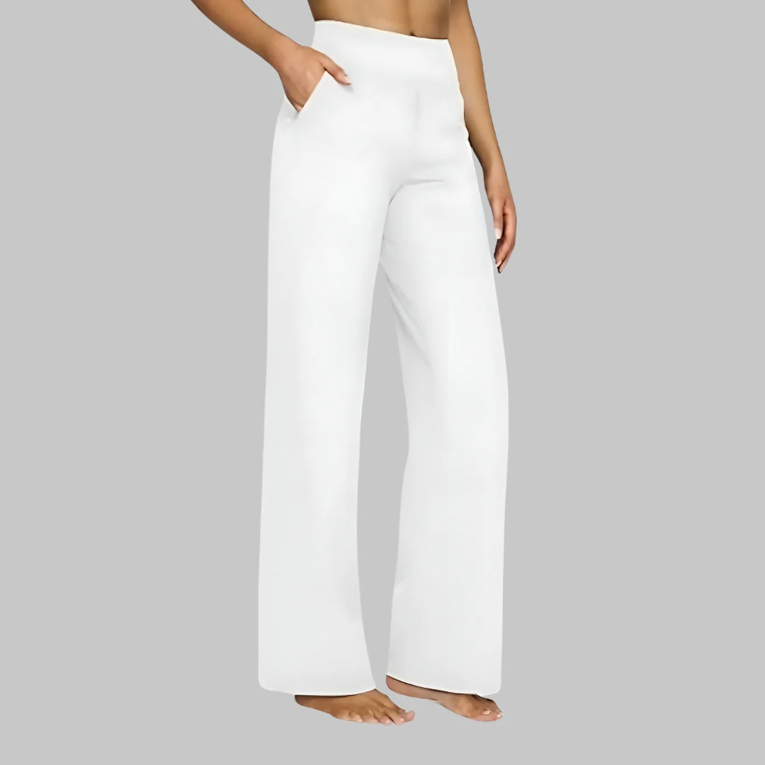 Ceylan Women¡¯s Wide Leg Trousers High Waist Stretch Fit - Image 5