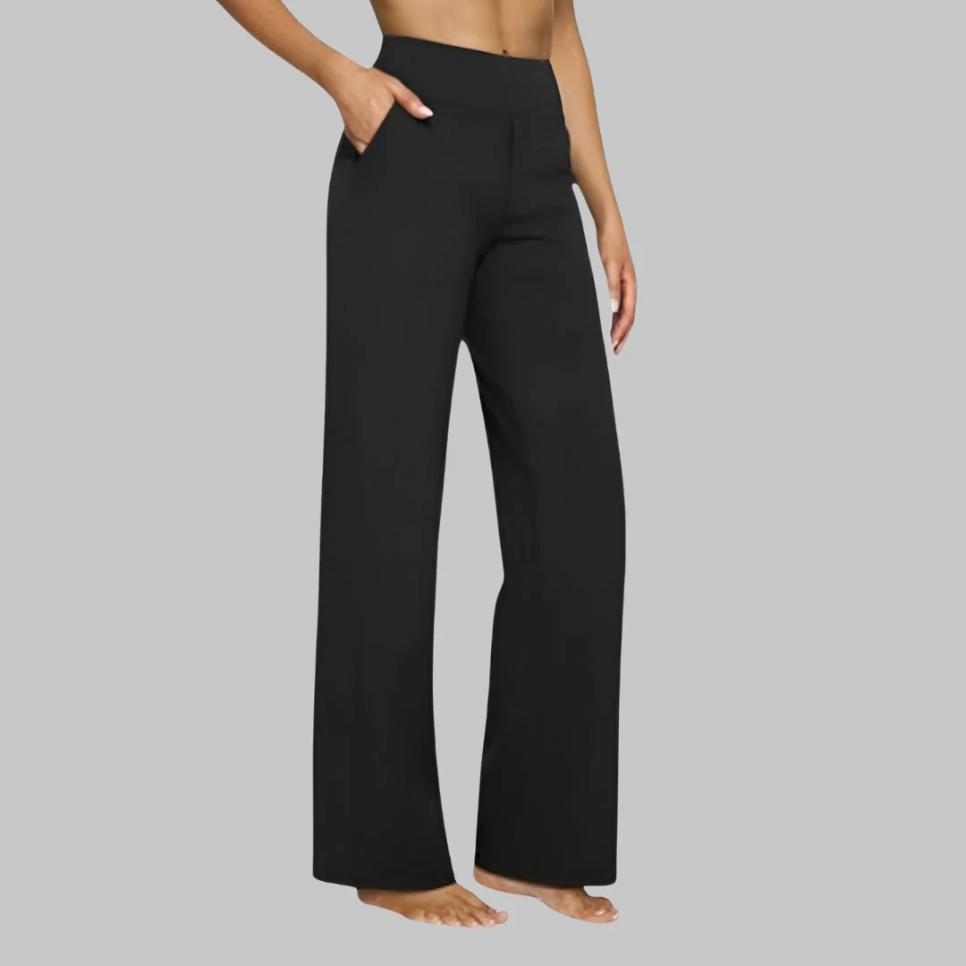 Ceylan Women¡¯s Wide Leg Trousers High Waist Stretch Fit - Image 6