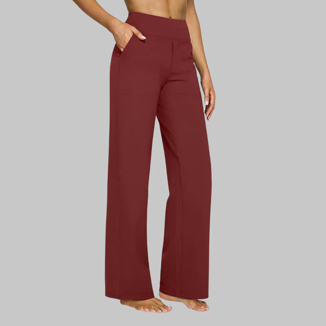 Ceylan Women¡¯s Wide Leg Trousers High Waist Stretch Fit - Image 7