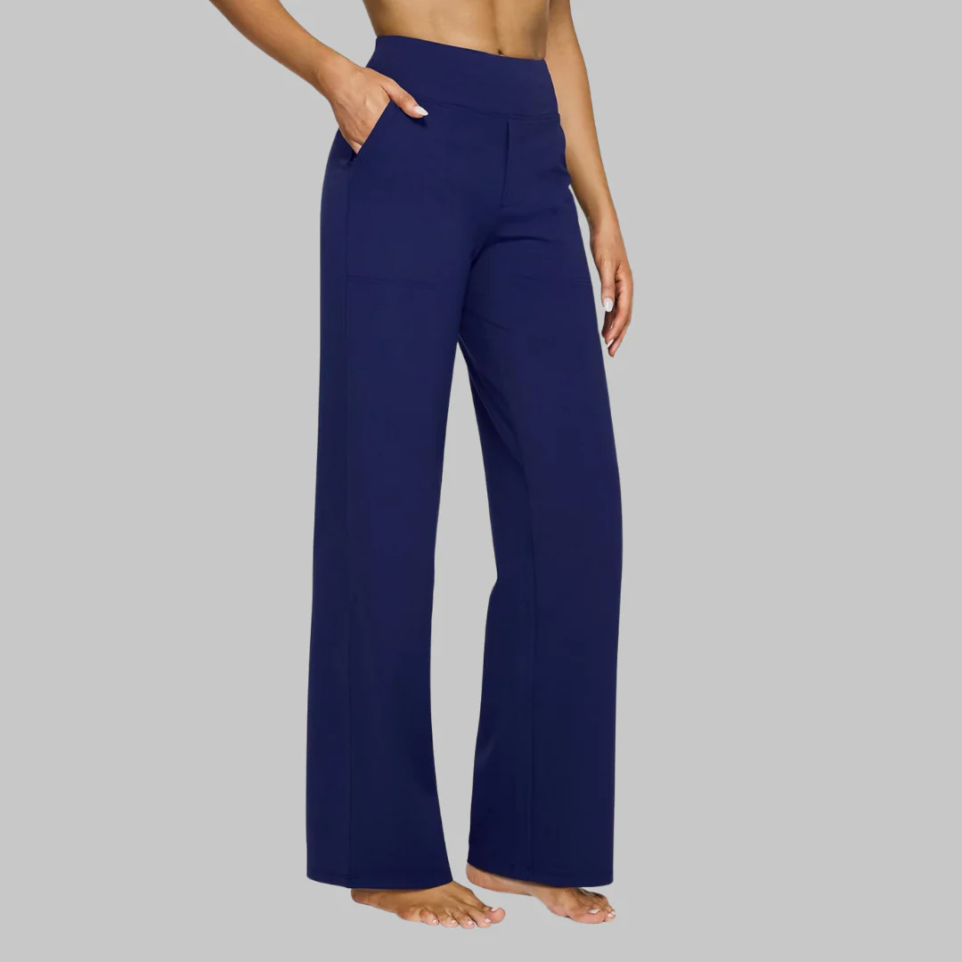 Ceylan Women¡¯s Wide Leg Trousers High Waist Stretch Fit - Image 8