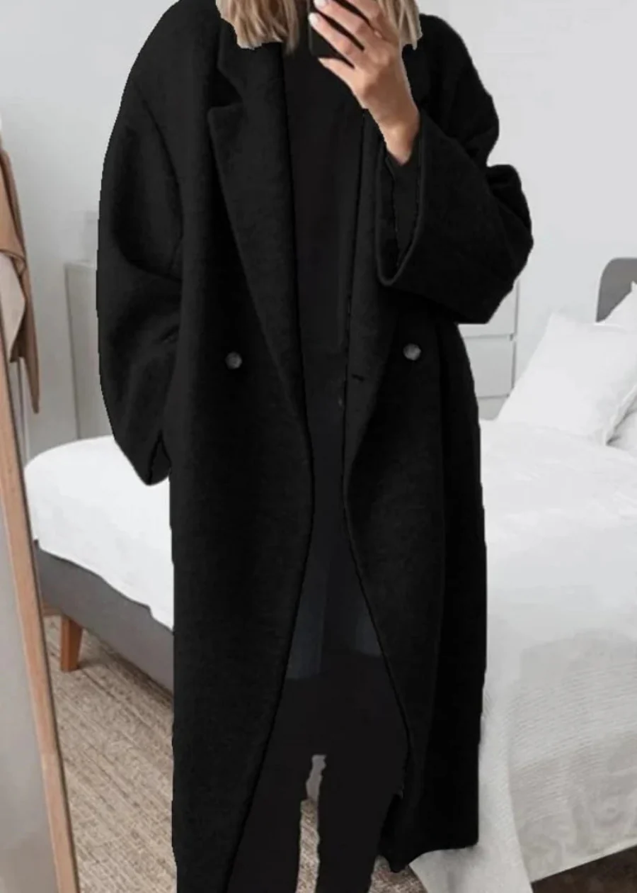 Ceylan Women’s Wool-Blend Oversized Maxi Coat - Image 7