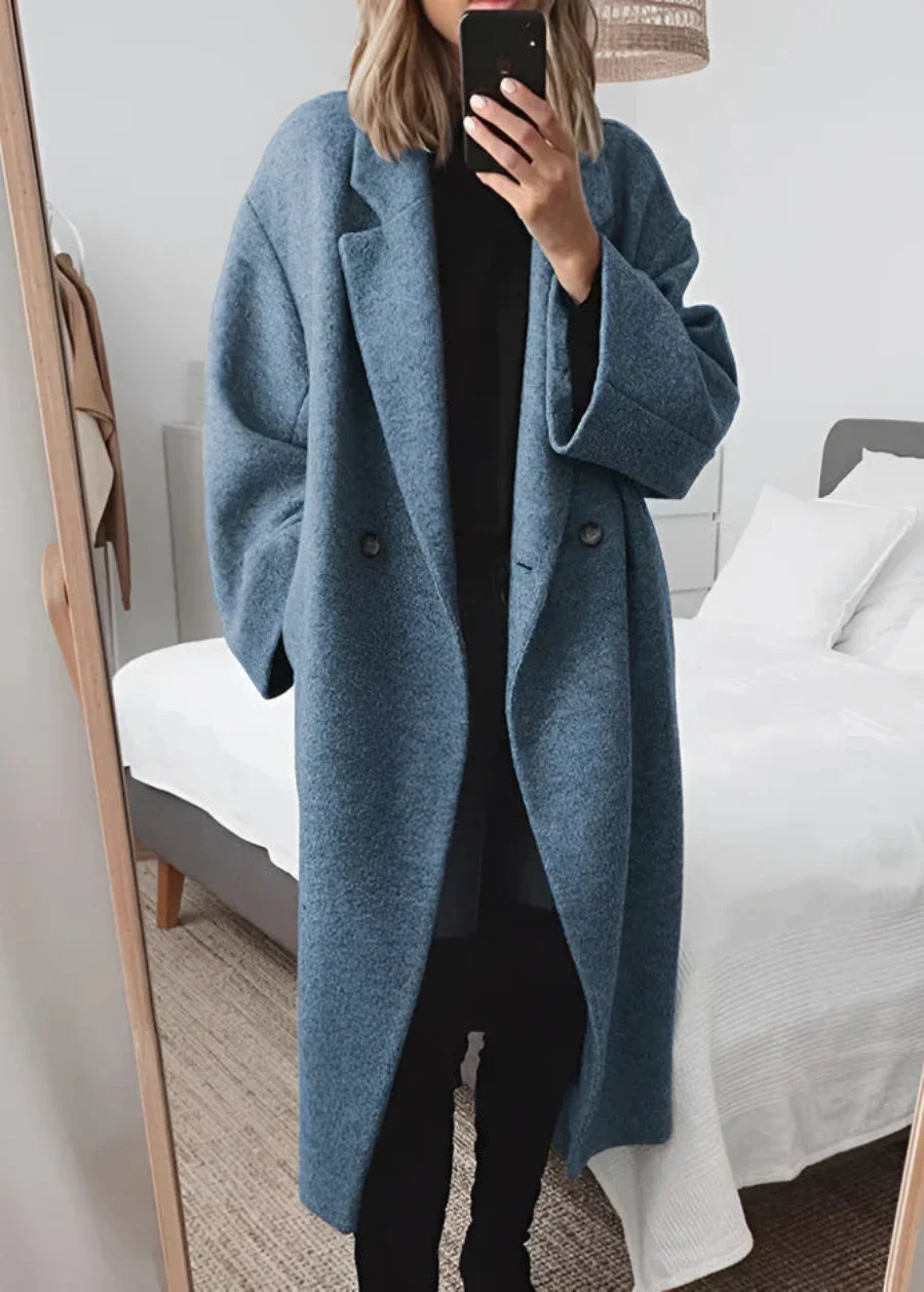 Ceylan Women’s Wool-Blend Oversized Maxi Coat - Image 8