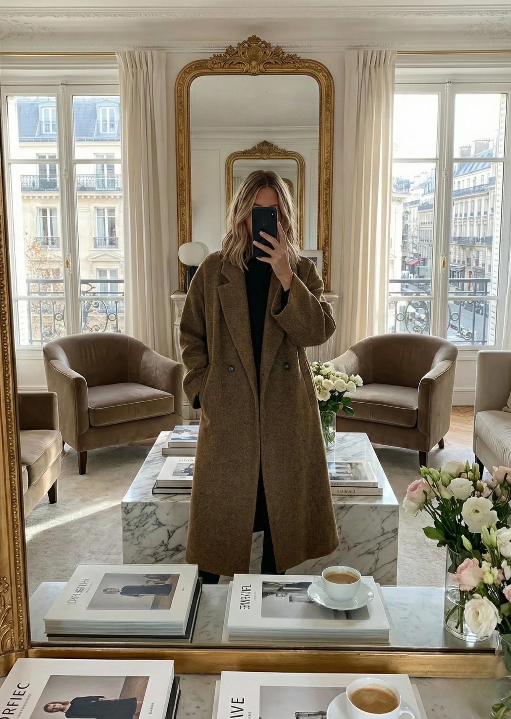 Ceylan Women’s Wool-Blend Oversized Maxi Coat - Image 9