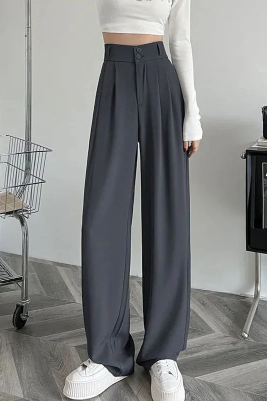 Ceylan Women's High Waist Wide Leg Trousers Pleated Fit - Image 10