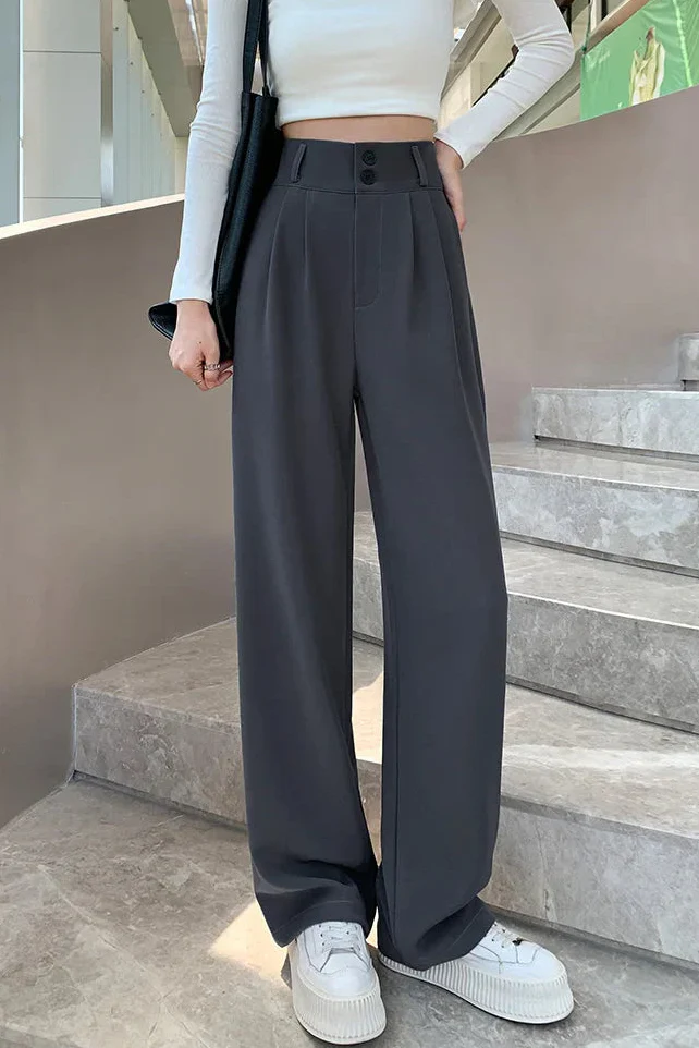 Ceylan Women's High Waist Wide Leg Trousers Pleated Fit - Image 11
