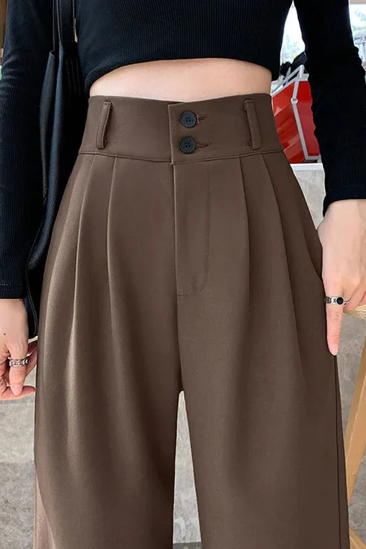 Ceylan Women's High Waist Wide Leg Trousers Pleated Fit - Image 3
