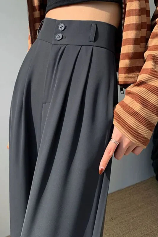 Ceylan Women's High Waist Wide Leg Trousers Pleated Fit - Image 4