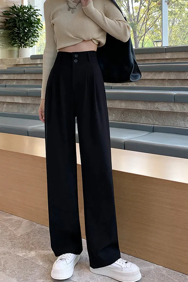 Ceylan Women's High Waist Wide Leg Trousers Pleated Fit - Image 6